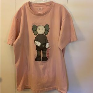 KAWS x Uniqlo Companion Tee Pink